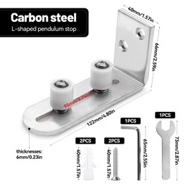 WYYFXY® Guide Rollers Sliding Door Rail Floor Guide Sliding Door Guide Bottom Floor Guide Sliding Door Guide Floor Castors for Sliding Doors (Silver)