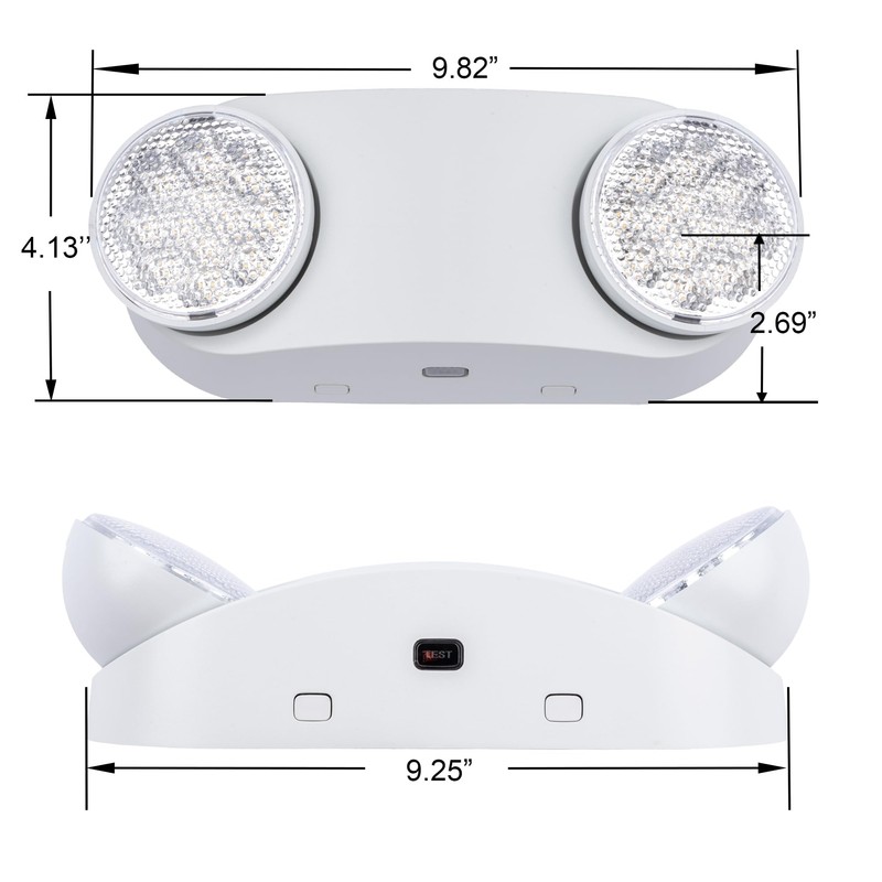 GRUENLICH LED Emergency Light with Battery Backup, 2 Adjustable Bug