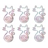 100pcs Cat Shape Paper Clips Colorful Plating Process Increased Slip