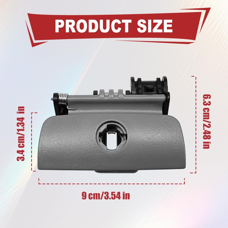 SYudwen Gray Glove Box Latch, Compartment Handle Compatible with Buick