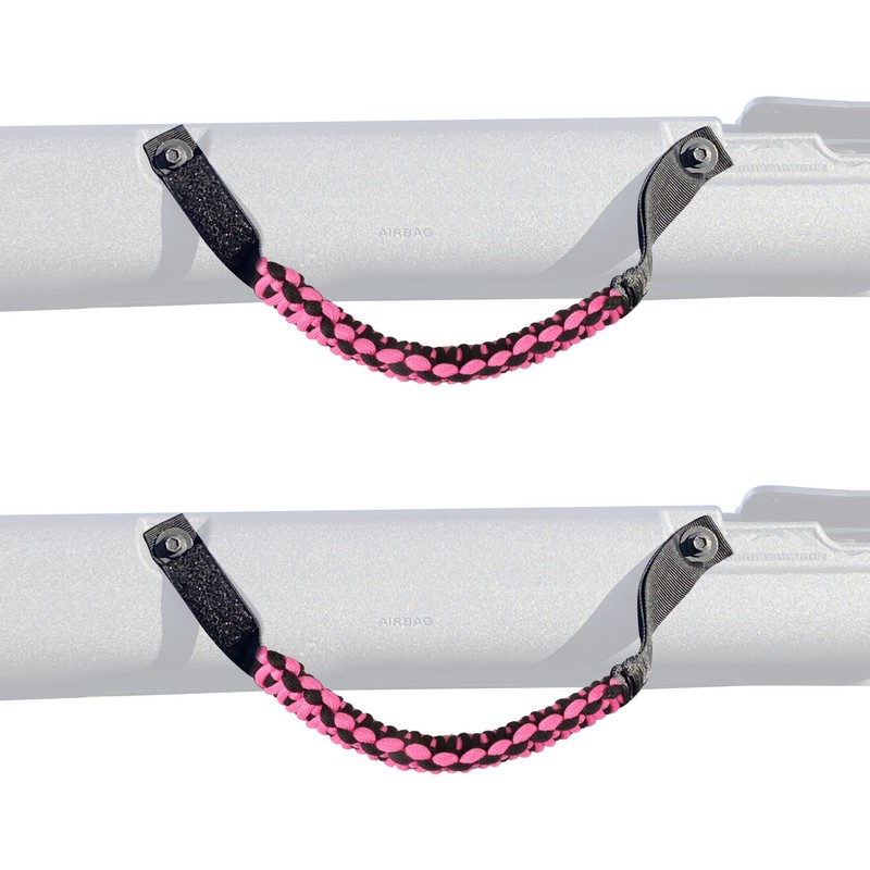 BESTAOO Roll Bar Grab Handles Paracord Grip Handle for Ford