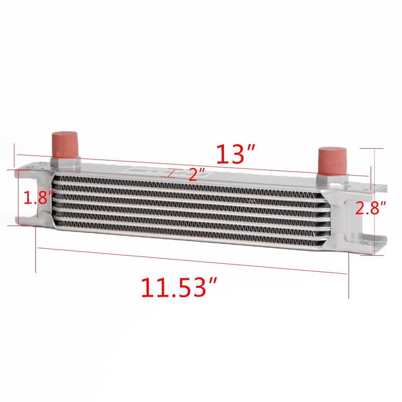 G-PLUS AN10-10AN Universal 7 Row Racing Engine Transmission Oil Cooler