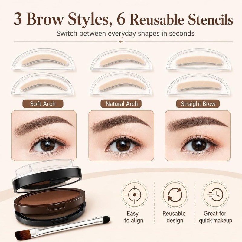 Sello para Cejas a Prueba de Agua,Kit de Sello para