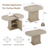 iPormis Round Dining Table for 4-6, 59'' Extendable Dining Room