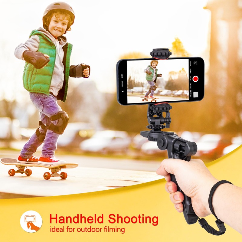 Zeadio Mini Smartphone Tripod Grip, Desktop Tabletop Stabilizer Tripod with