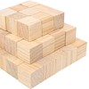 Geytetqi 80 PCS Solid Wood Square Cube for Crafts, 1.5