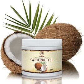 Coconut Oil 250 ml - Cocos Nucifera - Indonesia - Cold Pressed - 100% Pure & Natural - Coconut Oil - Unrefined - Body Butter - Care for Face - Hair - Body - Coconut Oil