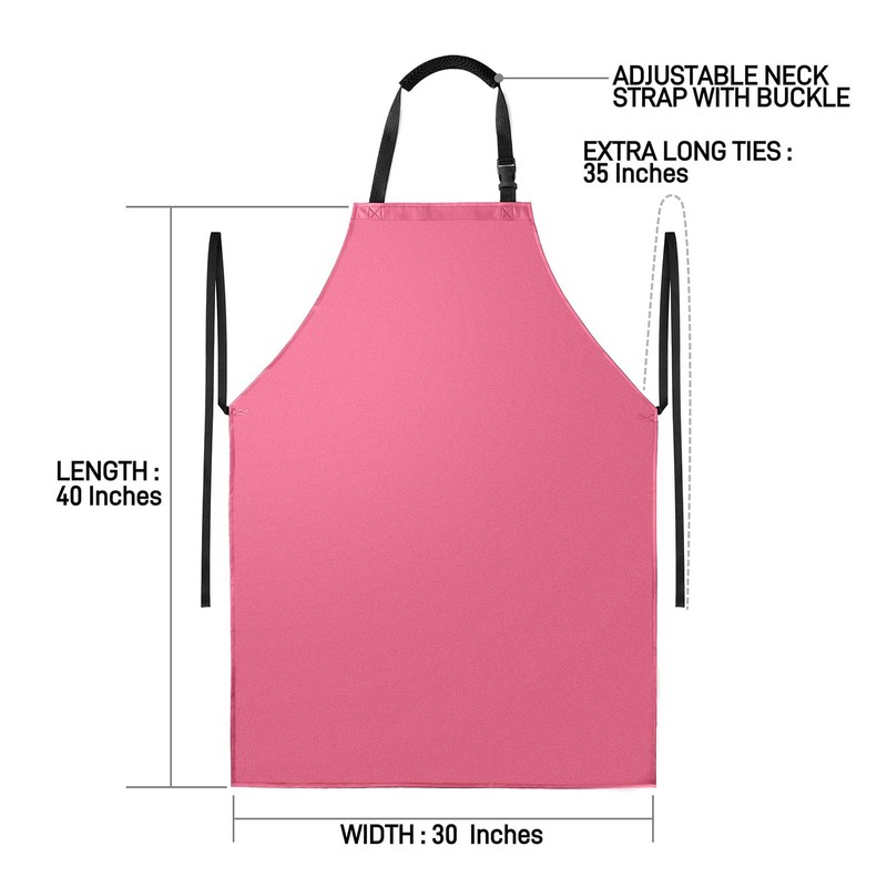 Vammcht Adjustable Bib Apron - Heavy Duty, Waterproof Plastic Apron