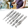 6PCS Hex Shank Combination Drill Tap 3 in 1 HSS