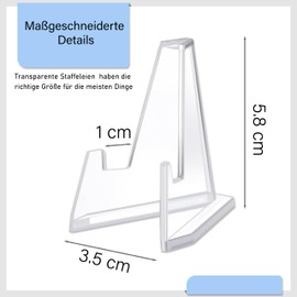Esshogo Card Stand, Acrylic Easel Holder for Coins, Acrylic Card Stand, Coin Display Stand, Card Stand, Plastic Plate Stand, Stand Display Easel for Coins