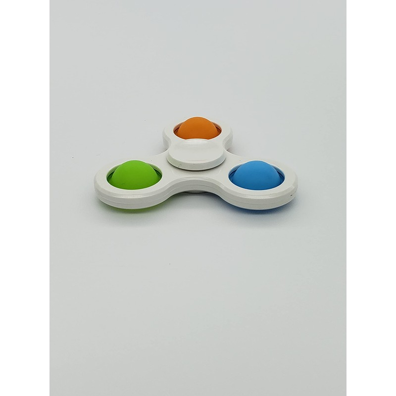 ZEMTAC Simple Dimple Fidget Spinner Toy (Green/Blue/Pink and Green/Blue/Orange -