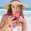 256PCS Hawaiian Glitter Hibiscus Flower Tattoos – Summer Tropical Luau