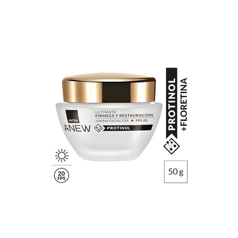 Crema Facial Firmeza y Restauración Día FPS20 50g | Anew