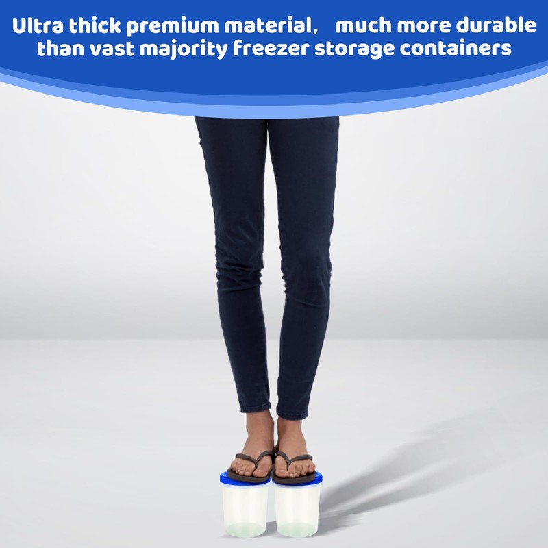 Atecare Heavy Duty Airtight Plastic Containers with Twist Top Lids,
