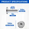 FMhotu Combo Sidewalk Screws Bolts, 304 Stainless Steel Hurricane Shutter