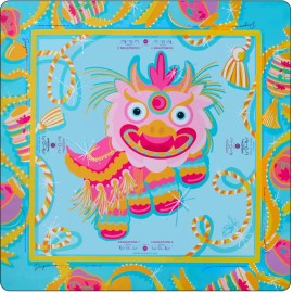Embroidered Monogram Mahjong Table Mat Soundproof American Mahjong Mat Luxury Mahjong Mats American Smooth Tiles SlidingSize: 800mm*800mm, Color: multi-8