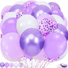 Lavender Purple Balloons, 60 Pcs 12inch Metallic Balloons Lavender Lilac