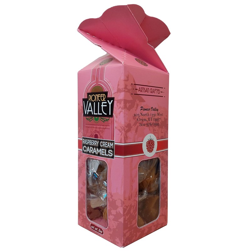 Pioneer Valley Specialty Caramels 8 oz Gift Box (Raspberry Cream)