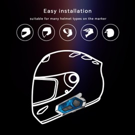 Diojran Motorcycle Helmet Bluetooth,intercom Headset,Music Sharing/Call Music/Wake up Siri,CVC Noise Cancellation, IPX6 Waterproof,Motorcycle Accessories Wireless Remote
