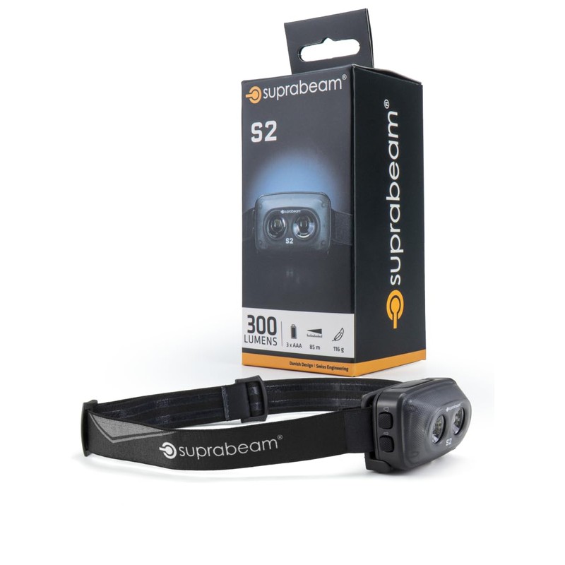 Suprabeam S2 LED headlamp with 300 lumens, water and dustproof,