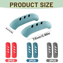 3er-Set Silikon-Griffschutz für Töpfe, hitzeisolierend/anti-verbrennend, Silikon, 7.5x2cm, griffschutz für töpfe