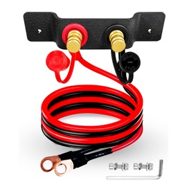 Kit de poste de batería con cable y soporte de montaje para carga remota de batería, terminal de batería resistente, poste de puente para UTV, ATV, camiones, RV, tractor, cortacésped, barco diésel