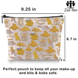 Zuo Bao Dino Nugget Gift Dino Nuggs Gift Chicken Nuggets Cosmetic Bag Chicken Nugget Lover Dinosaur Theme Gift (DINOSAUR)