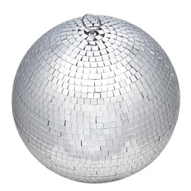 HeyJiaYu Mirror Disco Ball, 12 inch DJ Dance Club Stage Lighting, Disco Ball Decoration Silver, Party Disco Ball for DJ Club Stage Bar KTV Party Wedding Holiday Decoration (12 inch)