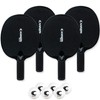 Cannon Sports Unbreakable Table Tennis Paddle Set (4 Black Paddles