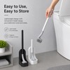 Wall-Mounted Toilet Brush with Base – Soft Rubber Cleaning Head