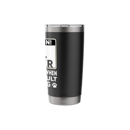 Caution I Have No Filter Funny Dog Lover Paw Print Sarcastic Stainless Steel Insulated Tumbler