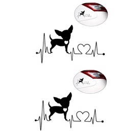 ULTECHNOVO 2pcs Dog Decal Car Sticker for Car Decoration for Trucks Motorcycles Fade-Resistant Auto Sticker for Any