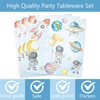 80 Pcs Space Birthday Party Supplies Paper Plates Napkins Forks