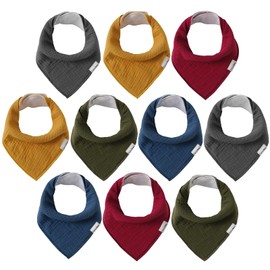 Muslin Baby Bibs for Boys Girls,Baby Bibs for Teething and Drooling,Baby Drool Muslin Bibs,Newborn Bibs for Baby Boy Girl