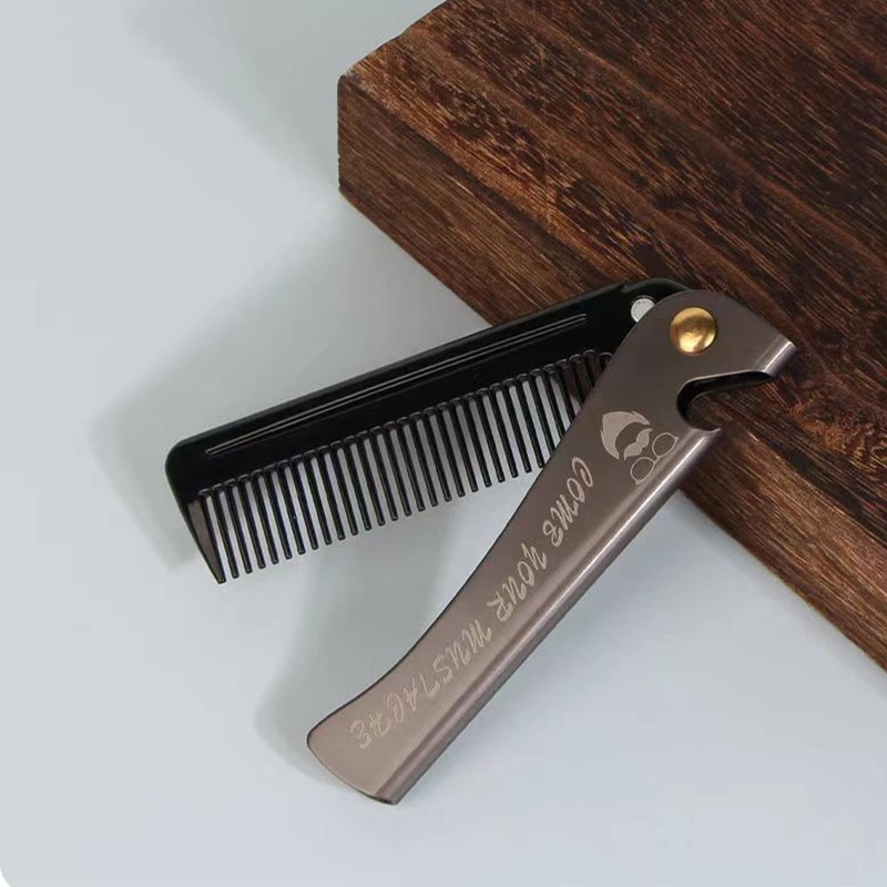 Foldable Comb Beard Comb with Corkscrew Comb Men Professional Styling
