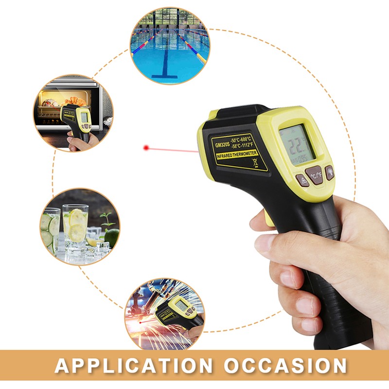 Infrared Thermometer, Non-Contact Digital Laser Temperature Gun -58°F to 1112°F