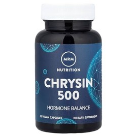 MRM  Suplemento Alimenticio de Crisina 500 mg  30 Cápsulas  NonGMO  Libre de Gluten y Lácteos                                                         