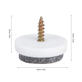 Fdit 50Pcs Almohadilla de Fieltro para Muebles Antideslizantes Almohadilla de Deslizamiento con Clavos para Trabajo Pesado Redonda Protector de Piso para Muebles de Mesas (22mm)