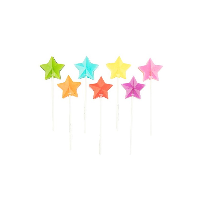 Mix Stars Lollipops, Handcrafted in USA, 24 Pieces, 1.5 lbs