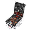 ZERNEIL NEW 187pcs Trolley Case Tool Box Set Silver, Carbon