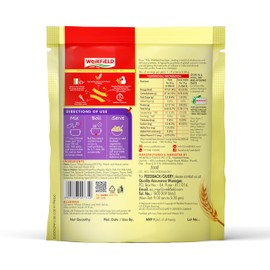 Weikfield Cheesy Creamy Instant Pasta 64gm, Delicious instant meal with cheesy flavour, cooked in 10 minutes, Non-GMO, gluten free