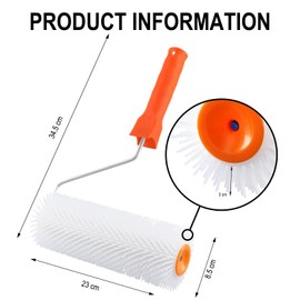 YOYEAH Bleed Roller for Compensating Compound 23 cm - Spike Length 30 mm - Bleed Roller and Spiked Roller Compensating Compound for Flooring (30 mm)