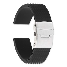 Rubber Watchband - w/deployment 18mm