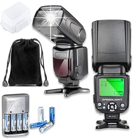 Fully Dedicated Automatic TTL Flash for Nikon D5, D4S, DF, D4, D850, D810, D800, D850, D750, D700, D610, D500, D300, D90, D7200, D7500, D7100, D5600, D5500, D5300, D5200, D3400 DSLR Cameras