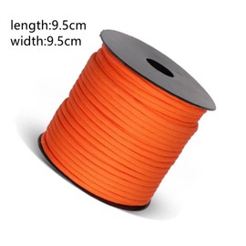 JZUNHN Paracord Reel 50M 4mm 9Inner Strands/Parachute Cord - 100% Nylon Mil-Spec Type III Paracord Used by The US Military, Camping, Survival (Orange 4, Medium)