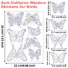WADY Anti-Collision Window Stickers for Birds, 4 Sheets Window Decals