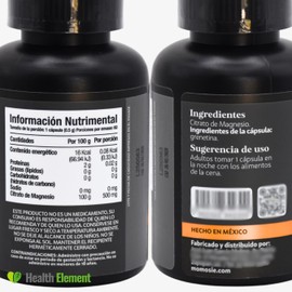 Citrato De Magnesio Puro | 60 Cápsulas | Ideal Para Uso Diario | Dura 30 Días | Marca Momosie | Ingredientes Naturales