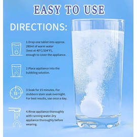 AONAT Cleaning Tablets - 36 Tablets,Retainer Cleaning Tablets,Denture Cleaner,Mouth Guard Cleaner for Cleaning Dentures & Orthodontic Dental Appliances