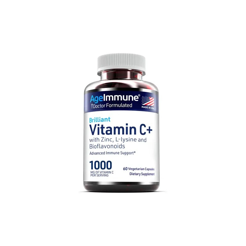 Ageimmune Vitamina 1000mg Zinc Lisina Cápsulas