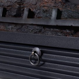 SPSUPE 28.5" Electric Fireplace Insert, Recessed Electric Stove Heater with Heater Glass View, Includes Remote Control, Black